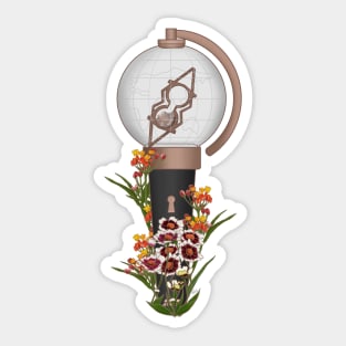 ATEEZ Floral Lightstick kpop Sticker